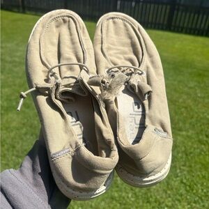 Hey Dude Wendy Gray size 7 GUC Each has a shoe lace unraveling Preowned